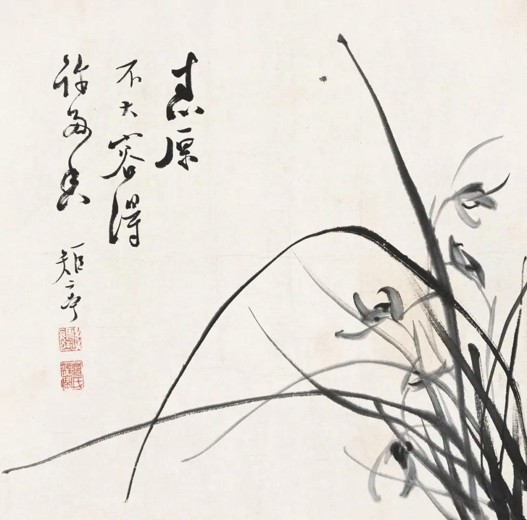 北京画院藏清代蒋予检墨兰