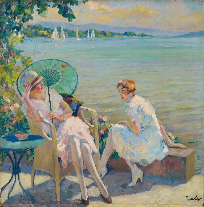 湖边午后。作者：Edward Cucuel