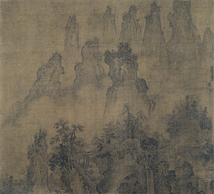 宋 佚名《山寺群峰图》