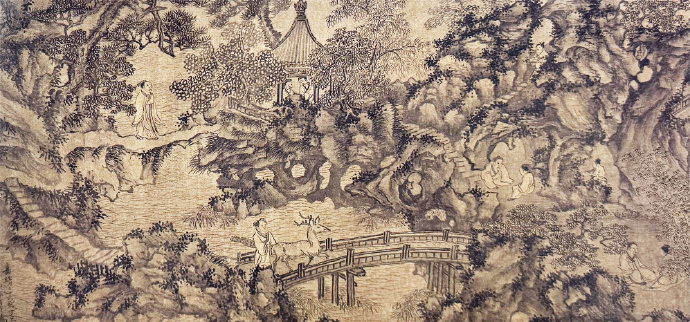  明 谢时臣《名园雅集图》