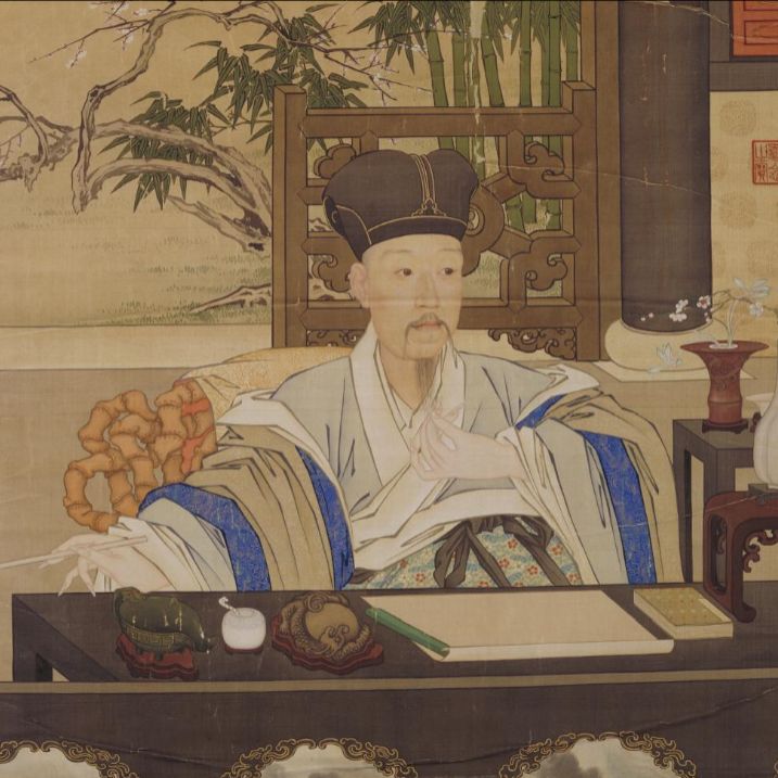 金廷标 郎世宁《乾隆写字图》欣赏