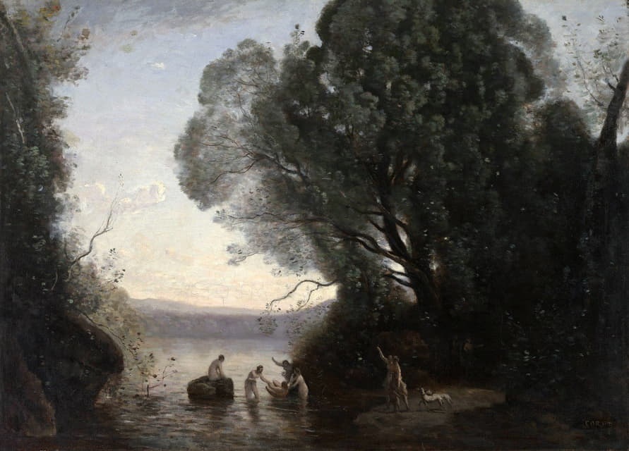 科罗《沐浴中的戴安娜与同伴》（The Bath of Diana）