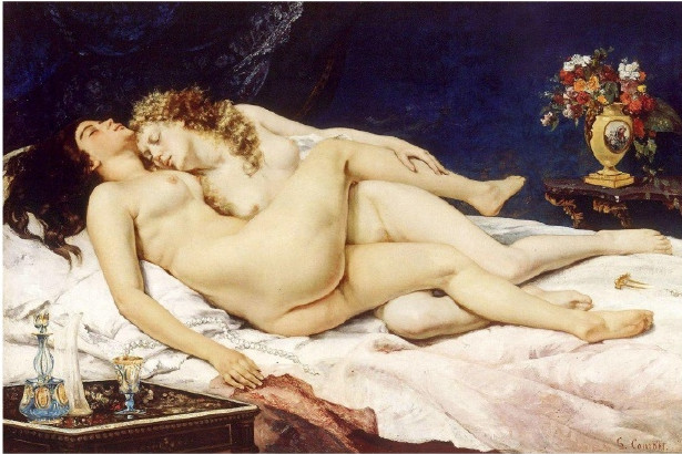 Courbet  Gustave《睡》
