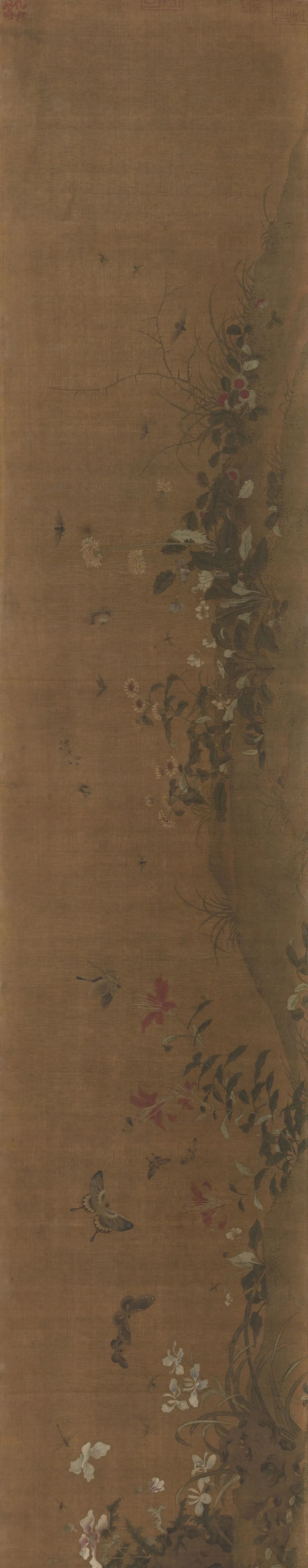 宋·艳艳女史《草虫花蝶图卷》（上海博物馆）
