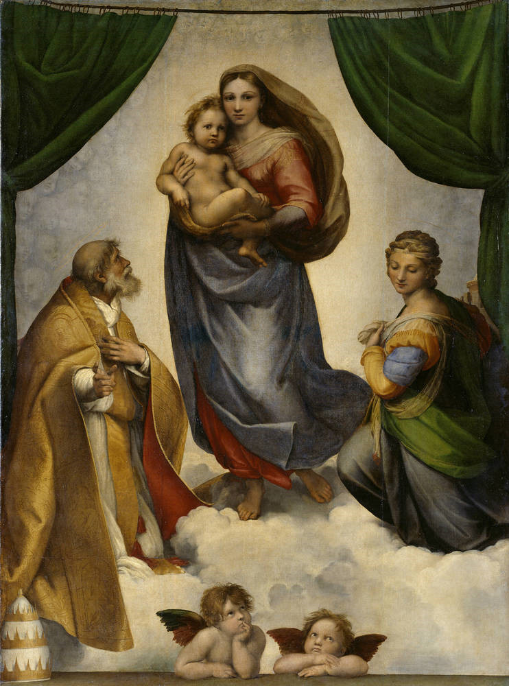 拉斐尔名作欣赏《The Sistine Madonna》（西斯庭圣母）