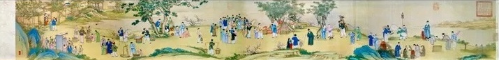 清乾隆丁观鹏绘《太平春市图》（2）