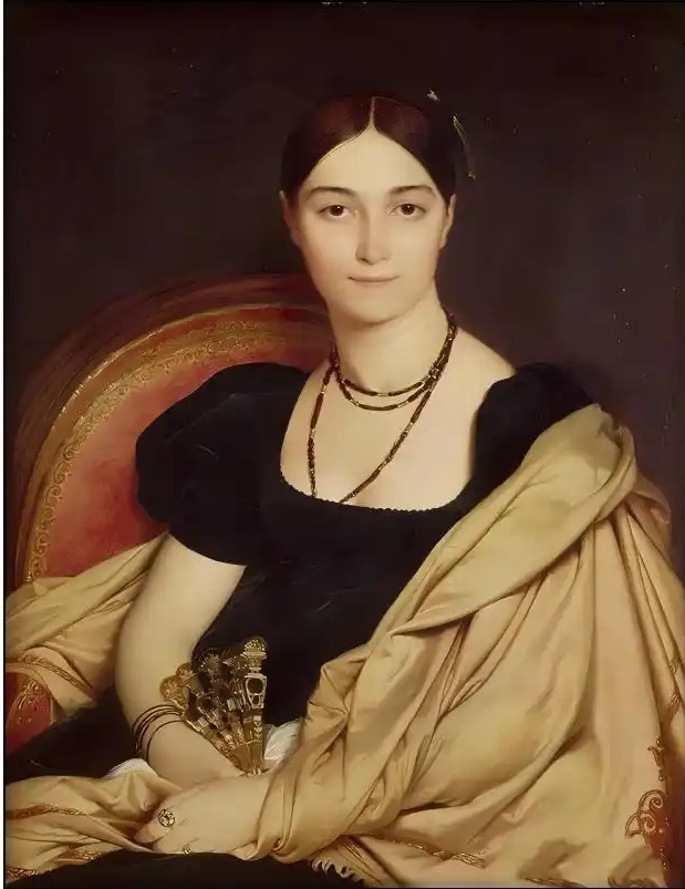 安格尔《Portrait De Madame Duvaucey》（杜沃西夫人像）