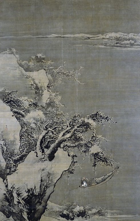 明 朱端《寒江独钓图》